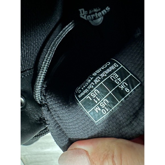 Dr Martens Combs Tech II Black Combat Boots Mens Size 10 USL - Picture 12 of 12